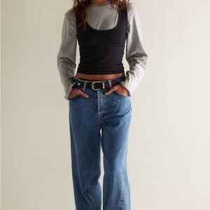 Free People clean lines muscle cami built in bra